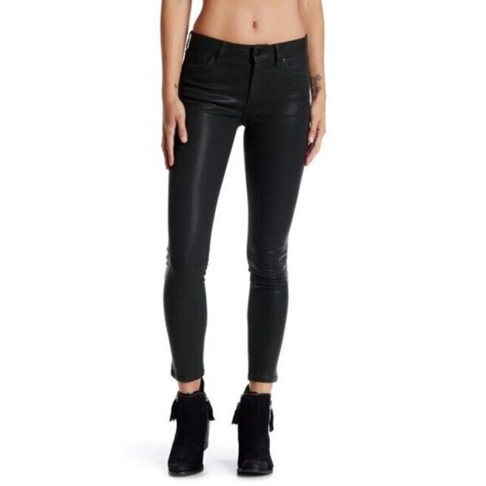 Joe's Jeans Skinny Jeans Coated Mid-Rise Skinny Ankle Jeans Black SZ 30 NWT